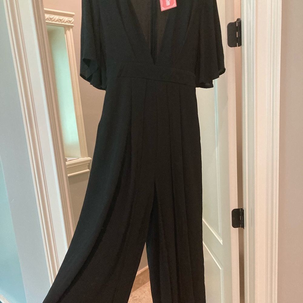 NWT Black dressy jumpsuit/romper sz small NUDE brand
